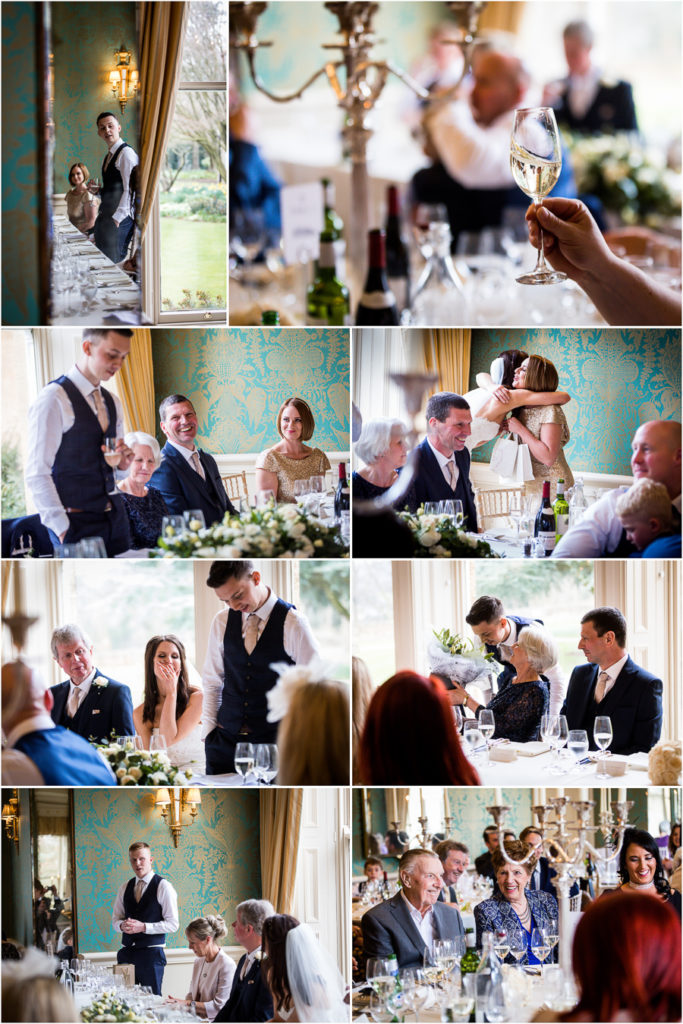 yorkshire wedding photographer - speeches at bowcliffe hall