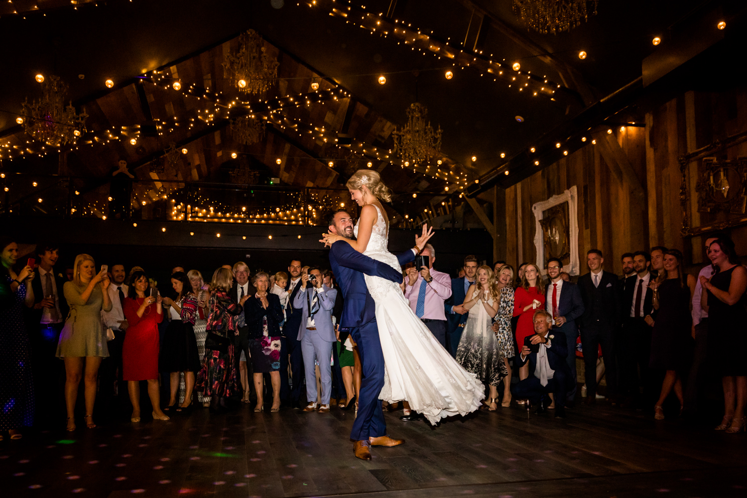 bride and grooms first dance at Wharfedale Grange
