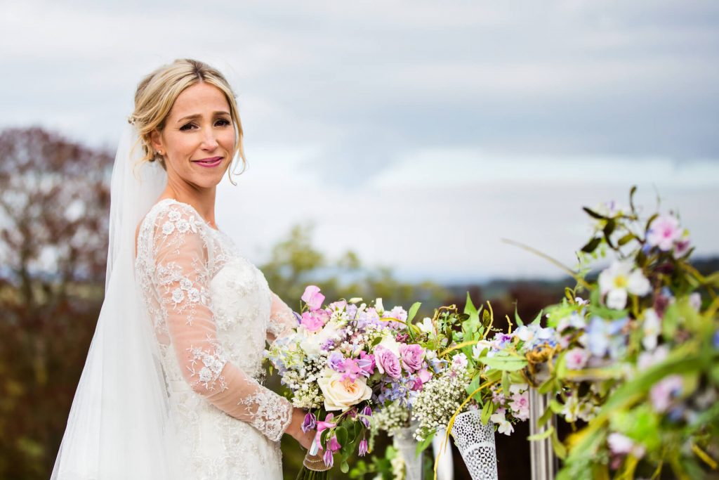 Bride looking stunning for her Lake District wedding
