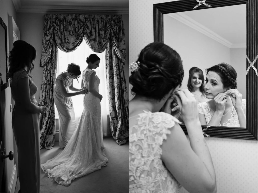 The Grange Hotel wedding photography - bride getting ready