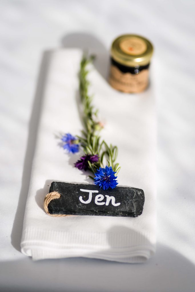 wedding place name with a flower